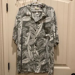 Kalaheo Hawaiian Tropical Leaf Print Mens Sz 3XL Made in Hawaii Breezy Cool